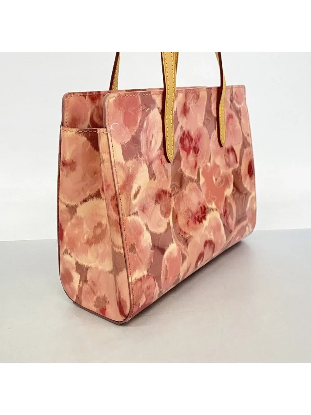 Louis Vuitton Vernis Ikat Flower Katarina BB Rose Vereur Handbag